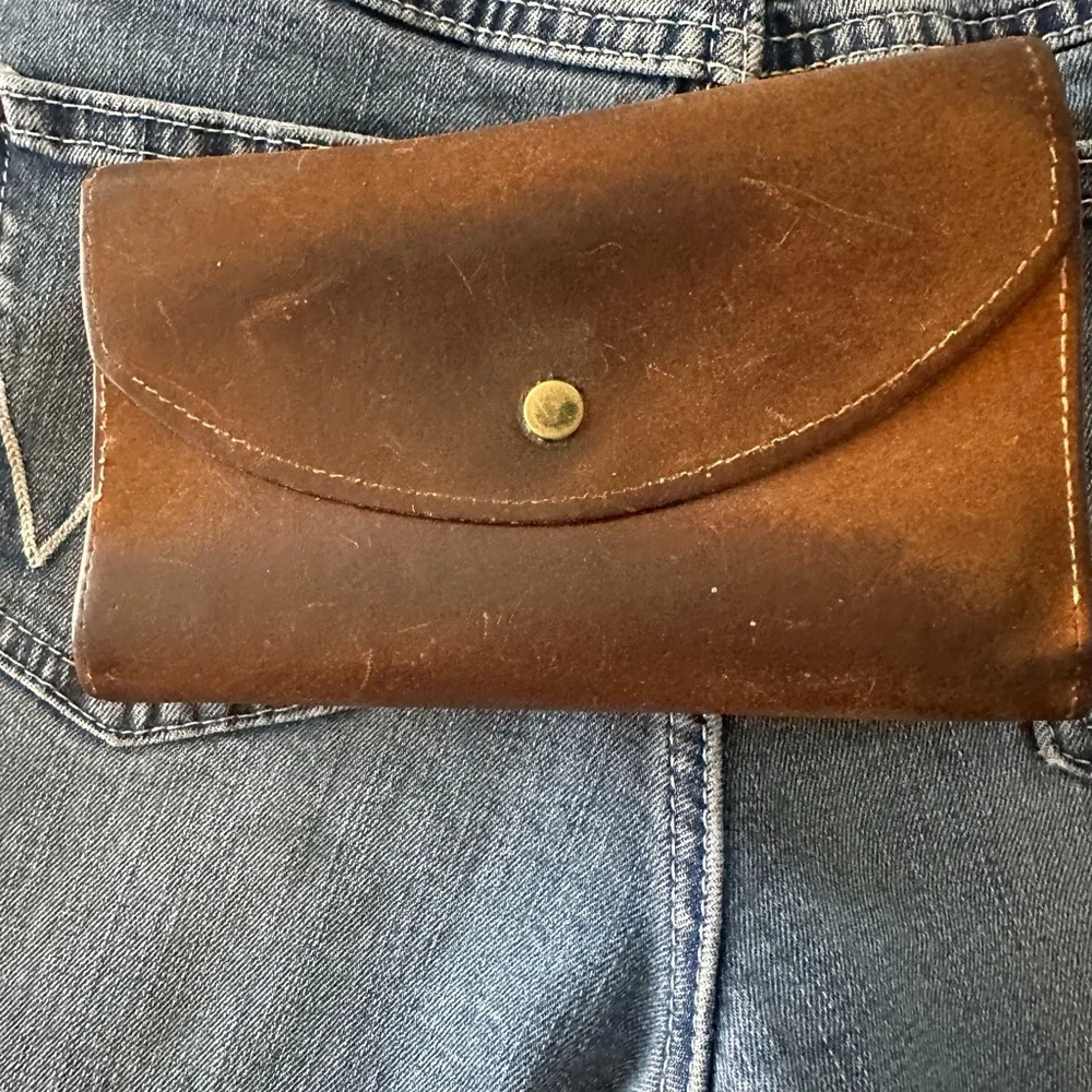 Vintage Distressed Leather Biker Wallet - Picture 12 of 12